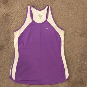 Nike Dri Fit Racer Back Tank Top Womens Size Small Running Workout Purple